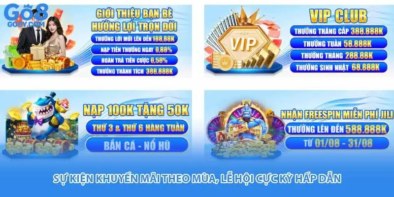 Sự kiện khuyến mãi theo mùa, lễ hội cực kỳ hấp dẫn